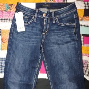 Women's silver brand jeans